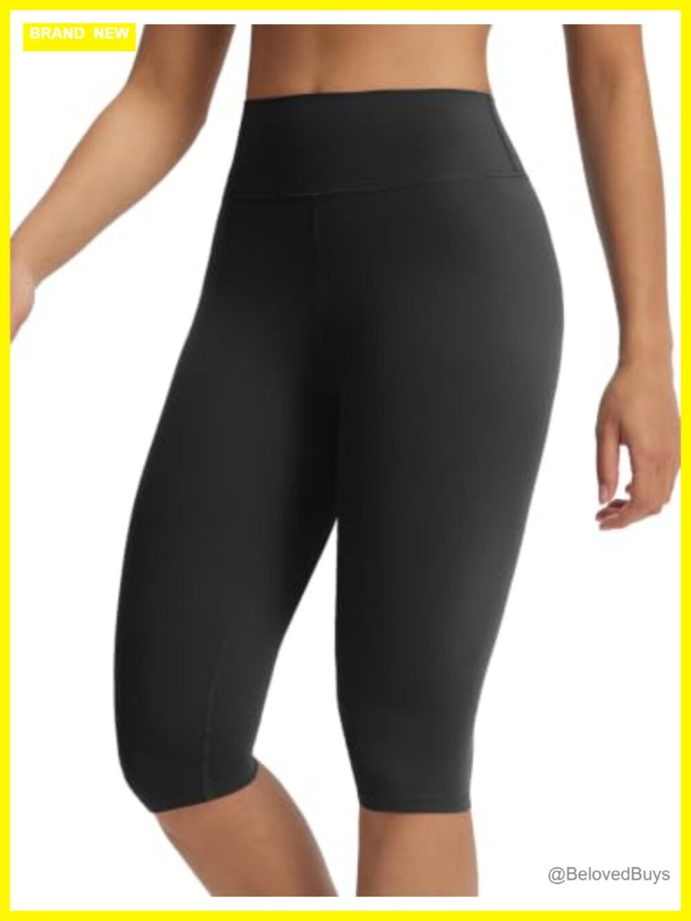 Baleaf Womens 14in No Front Seam High Waisted Capri Leggings